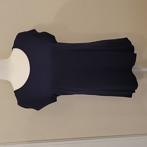 Kim & Cami Navy Cap Sleeve Flowy Tee